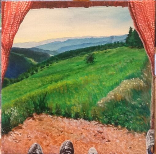 Selbstportrait mit Schuh